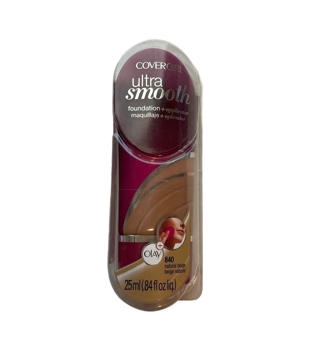 NEW Cover Girl Ultra Smooth Foundation with Applicator  #840 Natural Beige